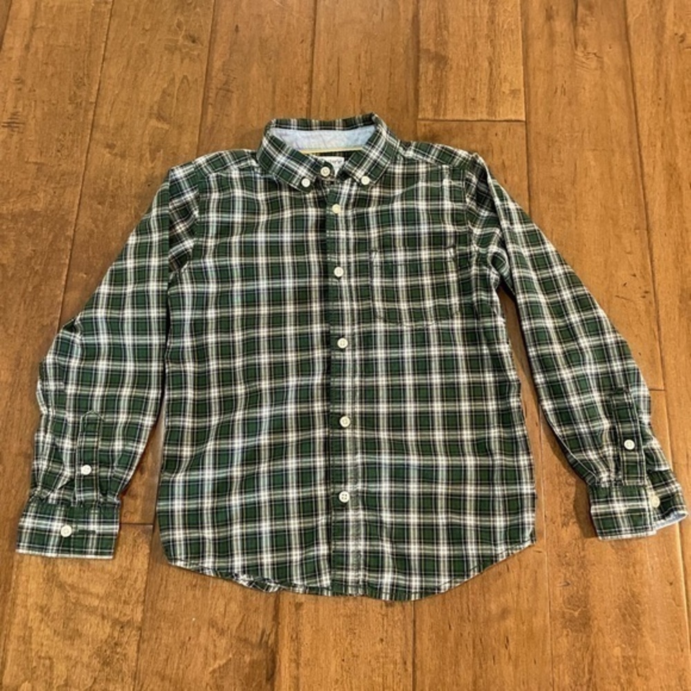 Carter’s Green Plaid Long Sleeve Button Down Shirt